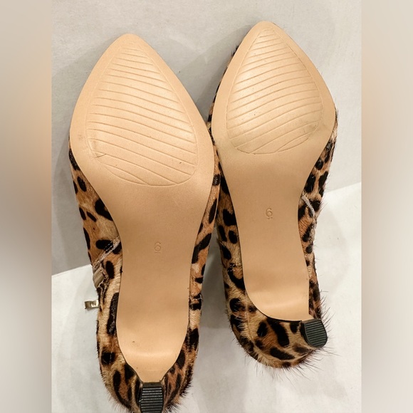 Limelight Moira Womens Leopard Print Haircalf Kitten Heel Leath Booties Sz 6 - Picture 5 of 7